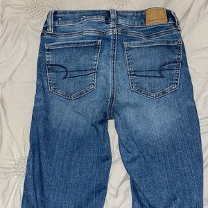 Blue boot cut jeans